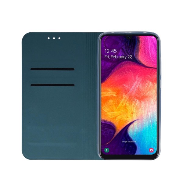 Samsung Galaxy A20e - Smart Skin Mobilplånbok Mörkgrön