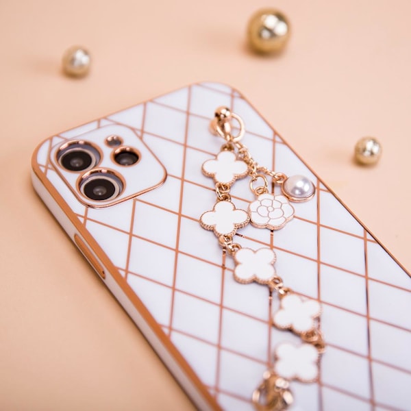 iPhone 11 - Elegant Glamour Mjuk Skal Vit