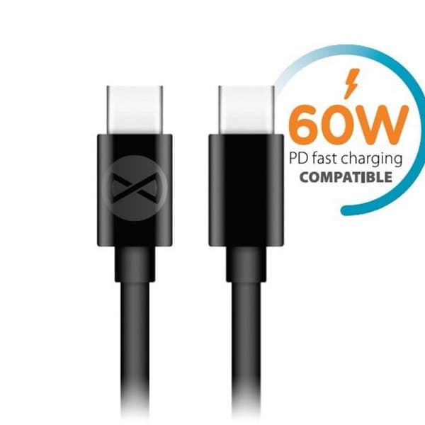 iPhone 15/16/17/18 kompatibel 60W USB-C To USB-C PD Snabbladdning kabel Black