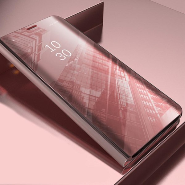Moto G9 Play / Moto E7 Plus - Smart Clear View -kotelo - vaaleanpunainen Pink