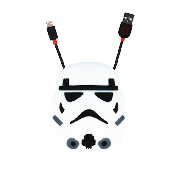 Star Wars Stormtrooper Lightning -kaapeli iPhone iPad iPodille White