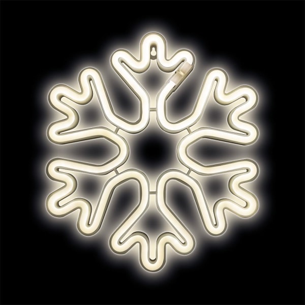 Neon LED SNOWFLAKE Batteri + USB Forever Light multifärg