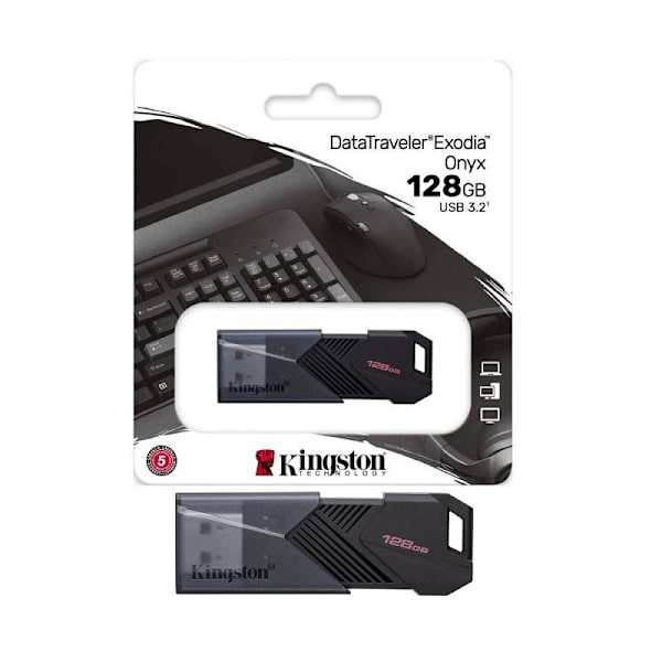 Kingston Exodia Onyx 128GB USB 3.2 USB-minne Pendrive Sort