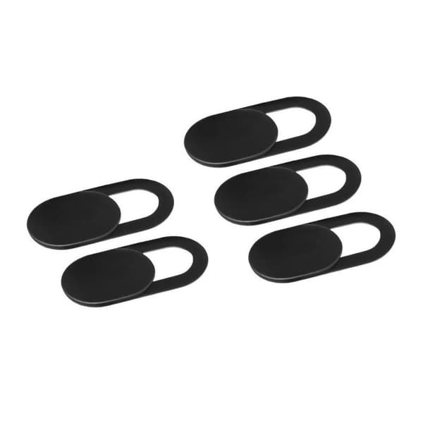 5-Pack Webbkamera Skydd Cover Slider för Laptop/Mac/Smartphone Black
