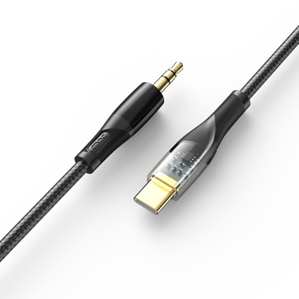 USB-C - 3,5 mm AUX-äänikaapeli Universal - 1 m Black