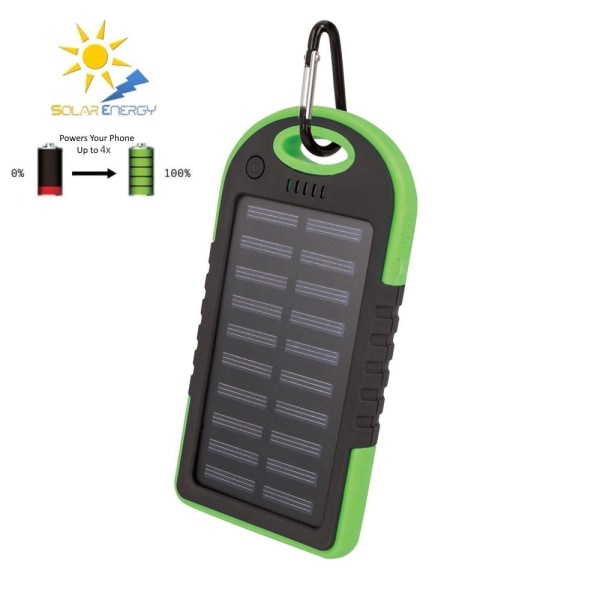 Setty 5000mAh Solen Powerbank til mobiltelefoner og tablets Green