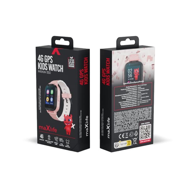 Maxlife 4G GPS WiFi Smartklocka för Barn MXKW-350 - Rosa Rosa