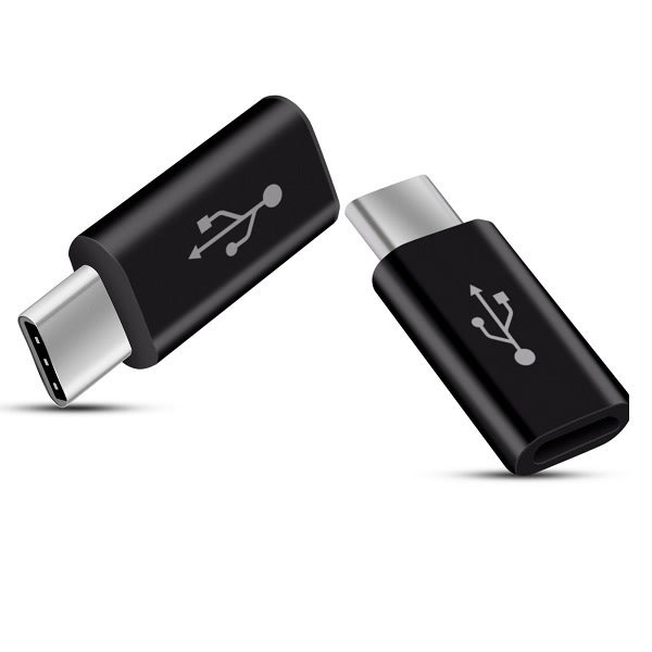 2 kpl MicroUSB-C-sovittimen DataSync-lataus Multicolor