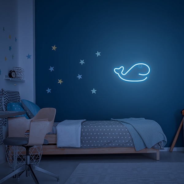 Neon LED Hello Batteri + USB Forever Light multifärg
