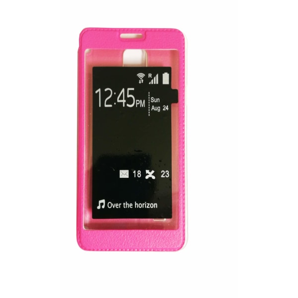 Samsung Galaxy Note 4 Smart View Flip Case Fodral - Rosa Rosa