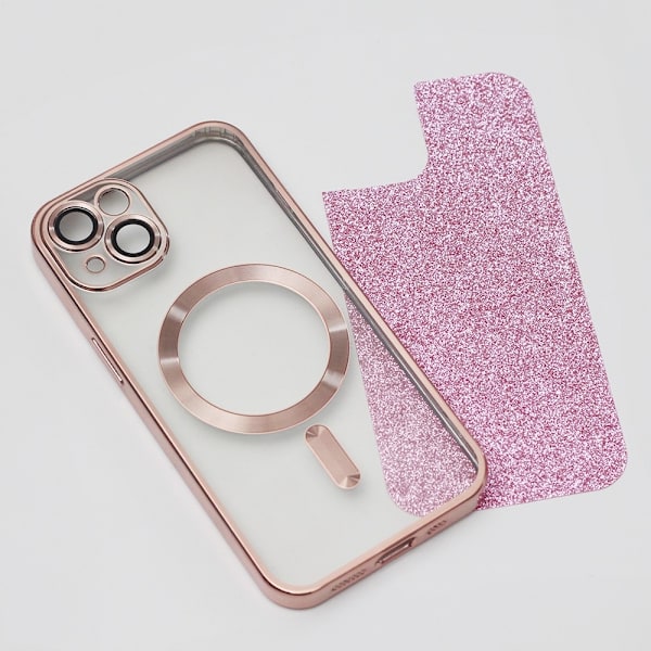 iPhone 15 Pro - MagSafe-kompatibel Chrome Mjuk Skal Rosa Rosa