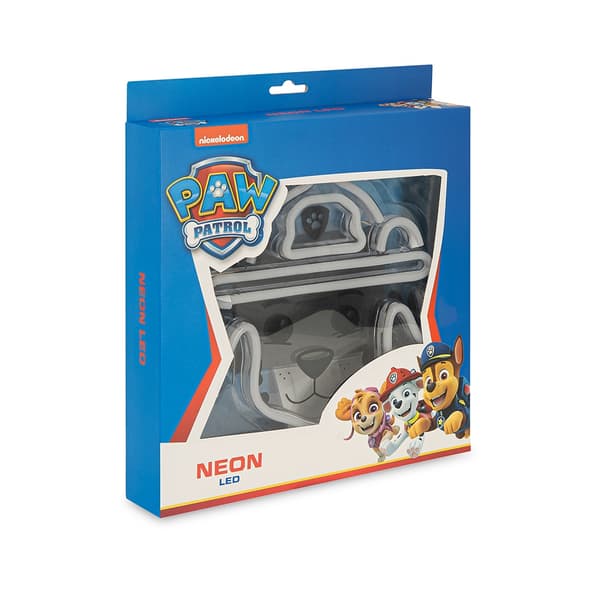 Paw Patrol Neon LED Marshall – 25×25 cm med Stativ & USB-ström Multicolor
