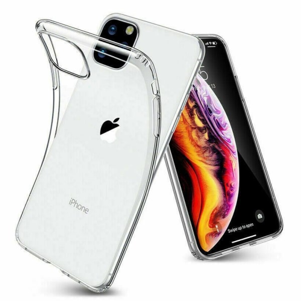 iPhone 12 PRO MAX - Gennemsigtigt slankt cover + hærdet glas Transparent