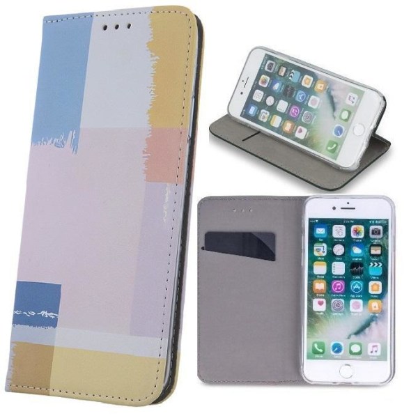 Oppo A17 - Smart Trendy Mobilplånbok Pastel Square multifärg