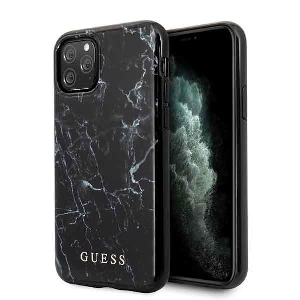 iPhone 12 Mini - Guess Original Marble Collection skal Svart