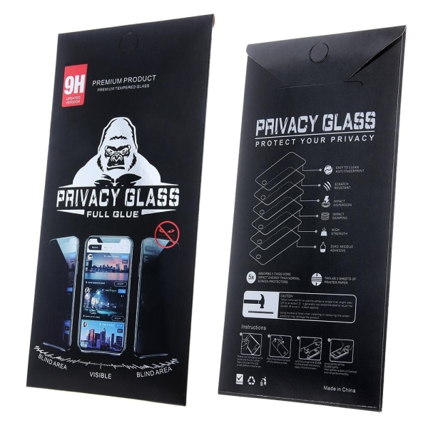 Samsung Galaxy S22 / Samsung S23 - Privacy Helskärm Härdat Glas Transparent
