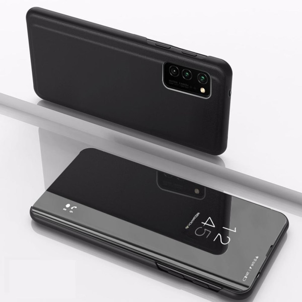 Moto G9 Play / Moto E7 Plus - Smart Clear View Case - Sort Black