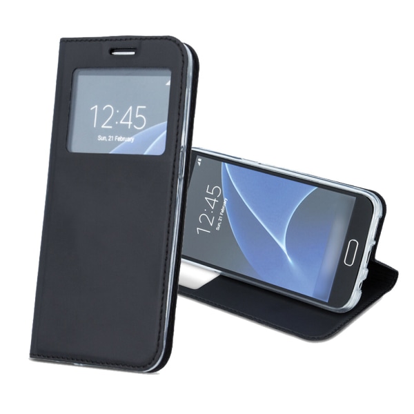 Huawei P30 - Smart Look Flip Case - Sort Black