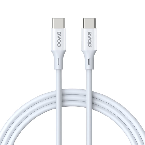 60W USB-C To USB-C PD Premie Snabbladdning kabel iPhone15/16, Samsung Vit