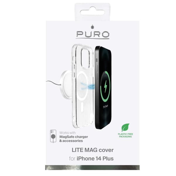 iPhone 14 Plus - Puro MagSafe Extra Stöttåligt Slim Mjuk Skal Transparent