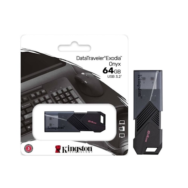 Kingston Exodia Onyx 64GB USB 3.2 USB-minne Pendrive Svart