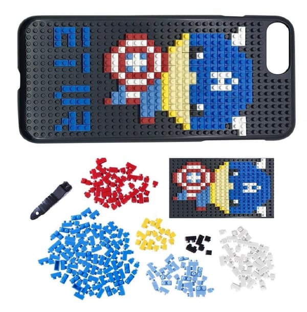 iPhone 7 / 8 Building Blocks Elegant Bakstycket -Captain America Black