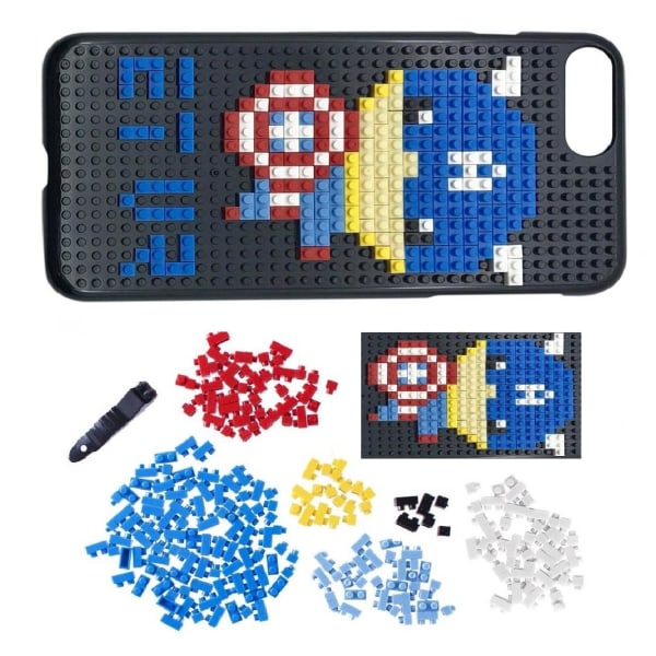 iPhone 7/8 Building Blocks Elegant takakansi -Kapteeni Amerikka Black