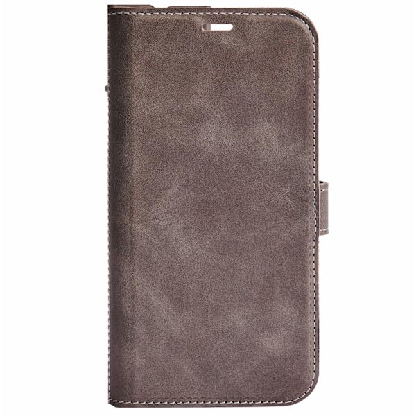iPhone 13 Pro - Essentials Äkta läder 2-i-1 Löstagbart Plånboksfodral Grå Grey