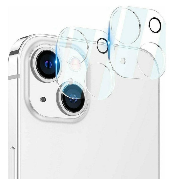 2-Pack iPhone 14 Plus - Premium 3D Kamera Härdat Glas Transparent