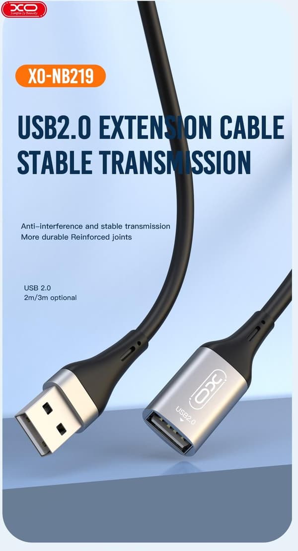 3m USB-A Hane till USB-A Hona Förlängningskabel – Snabb Dataöverföring Black
