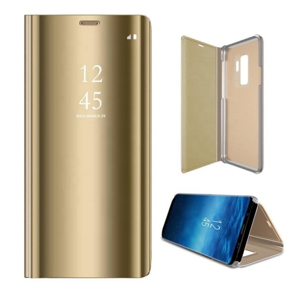 Samsung Galaxy A21s - Smart Clear View -kotelo - kultaa Gold