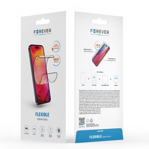 Xiaomi Redmi 9/9A/9C/9AT - FOREVER Flexible hybrid Skärmskydd Transparent