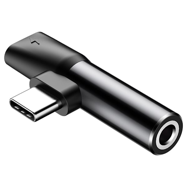 Baseus USB-C till 3.5mm / USB-C Audio Adapter Samsung/Andriod Svart