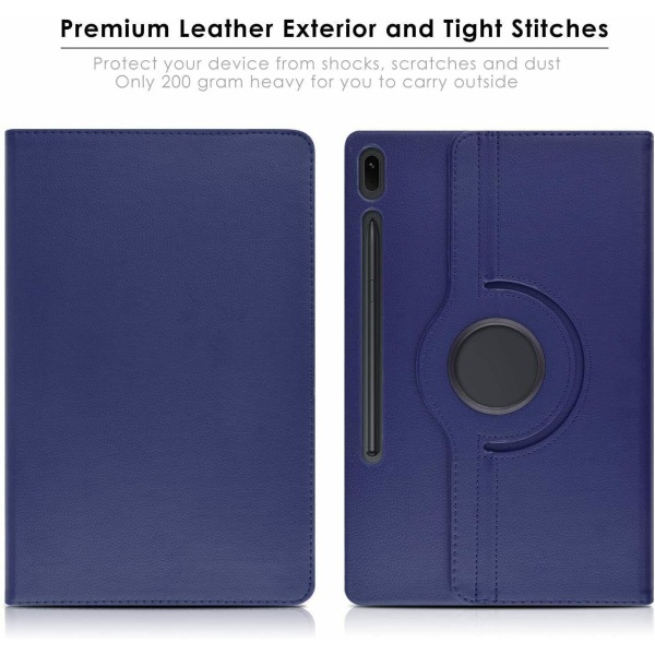 Samsung Galaxy Tab S8 Plus 12,4" - Case 360° Roterbar mørkeblå Dark blue