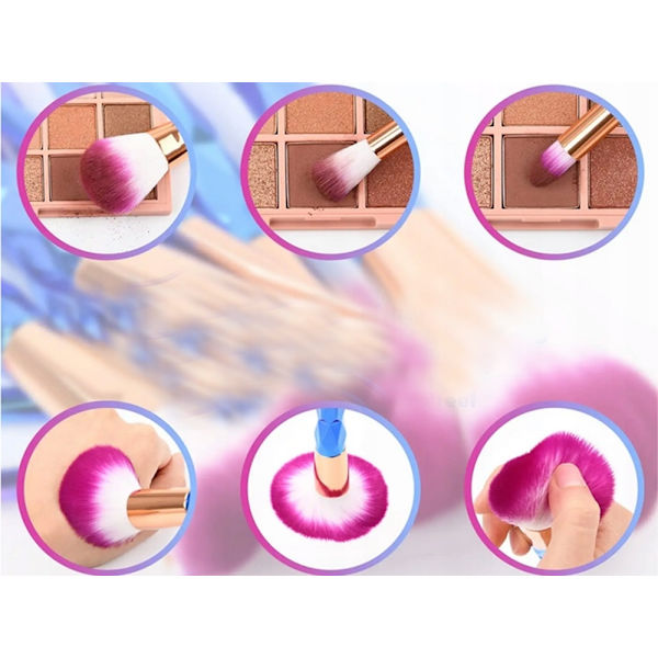 Sminkborstar 20st, Professionell Makeup brushes multifärg