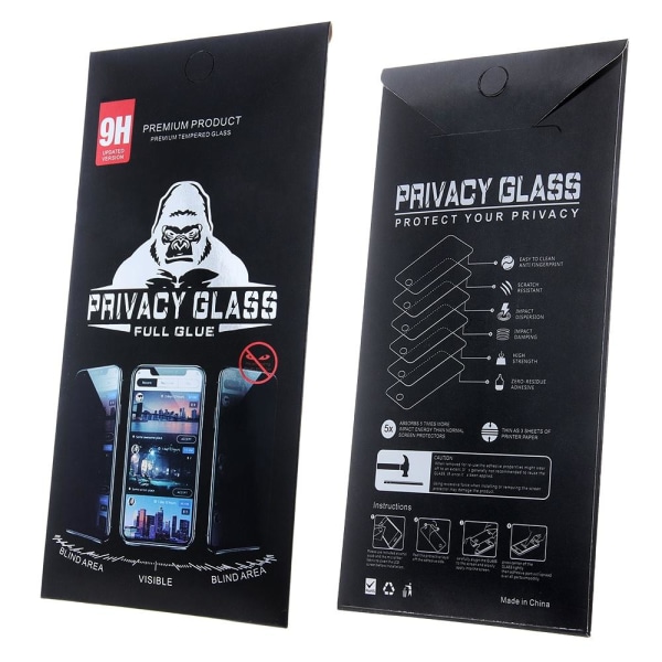 iPhone 7 Plus / iPhone 8 Plus - Privacy Fuldskærms-hærdet glas Transparent