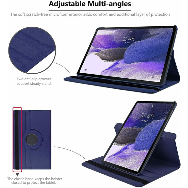 Samsung Galaxy Tab S8 / S8 5G 11" - Fodral 360° Roterbar Mörkblå Mörkblå