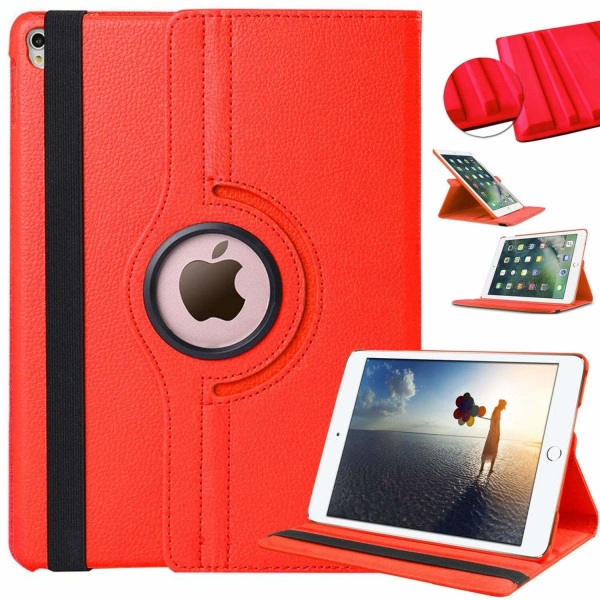 iPad Pro 12,9" (2021/2022) - Etui, der kan drejes 360° - Rød Red