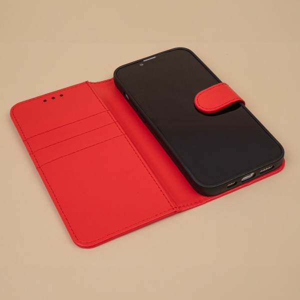 Xiaomi Redmi 13C - Smart Classic Mobilplånbok Röd Röd
