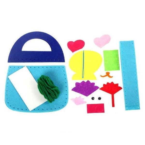 DIY Tyg (icke-vävt) Handgjorda syväskor Kreativa barnleksaker Blå