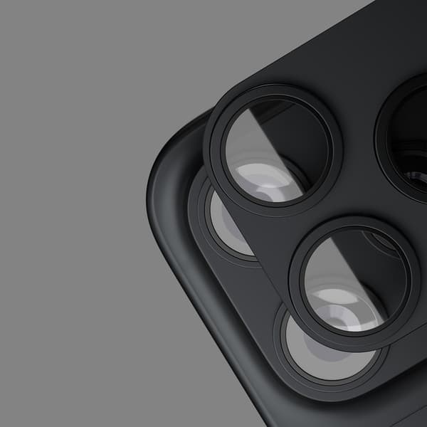 iPhone 18 Pro / 18 Pro Max – Etteri Full Kameraskydd 9H – Dark Grey Mörkgrå