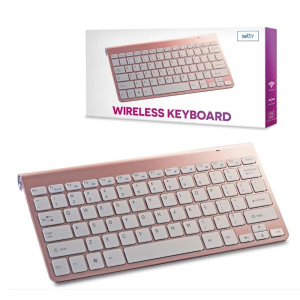 Trådlöst Tangentbord Setty Roseguld Multicolor