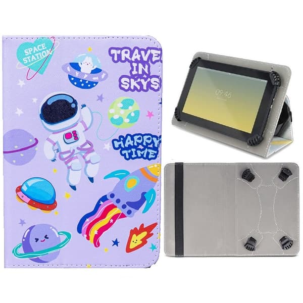 Universal Flip Fodral för 7"-8" Surfplattor - Space Station Multicolor