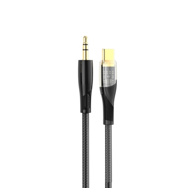 USB-C till 3,5 mm AUX-ljudkabel Universal - 1m Svart