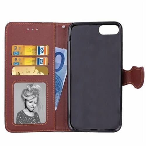 iPhone 7 / 8 - Löf Flip Case Mobilplånbok - Brun Brown