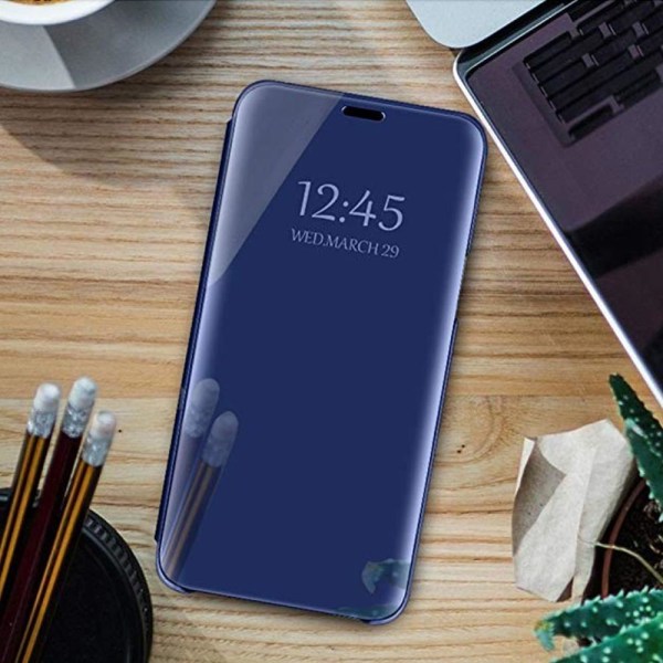 Samsung Galaxy A22 4G - Smart Clear View Taske - Blå Blue