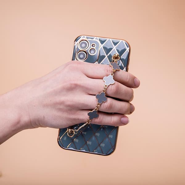 iPhone 13 PRO - Elegant Glamour Mjuk Skal Grön