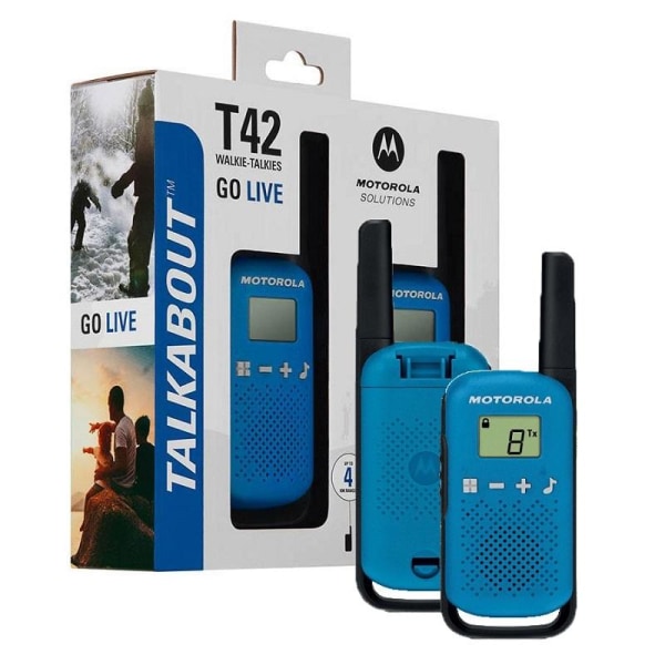 Motorola Talkabout T42 Walkie Talkie kannettava radio - 2 kpl Blue 8a19 |  Blue | 400 | Fyndiq