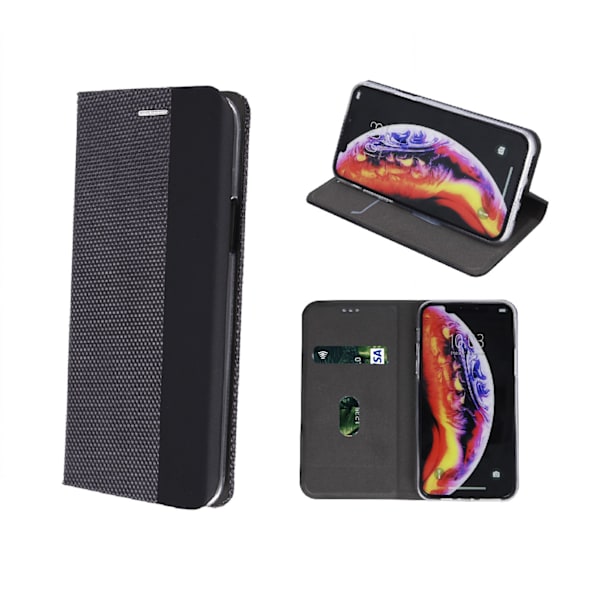 Xiaomi Redmi Note 7 - Smart Senso Mobilplånbok - Grå/Svart Black