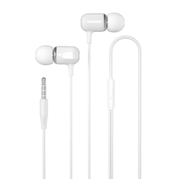 In-Ear Trådbundna Hörlurar med mikrofon 3,5mm iPhone, Samsung Vit